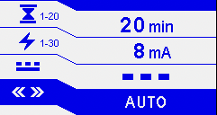 電流方向AUTOの設定画面